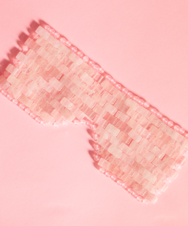Rose quartz eye mask